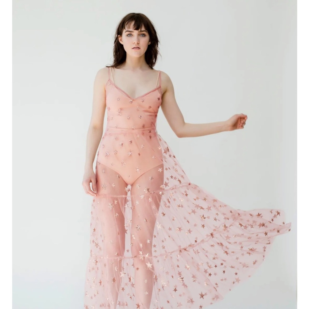 Lirika Matoshi Pink Starry Maxi Dress (worn once)
